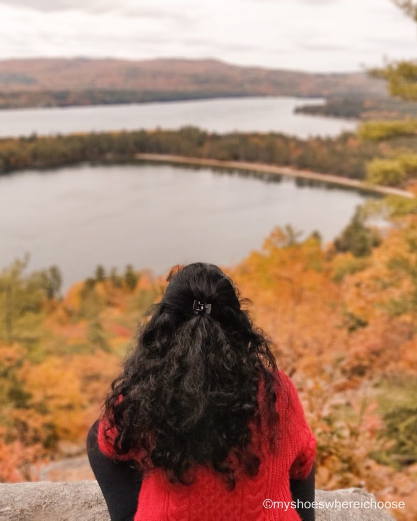 fall photoshoot location - girl on a hill