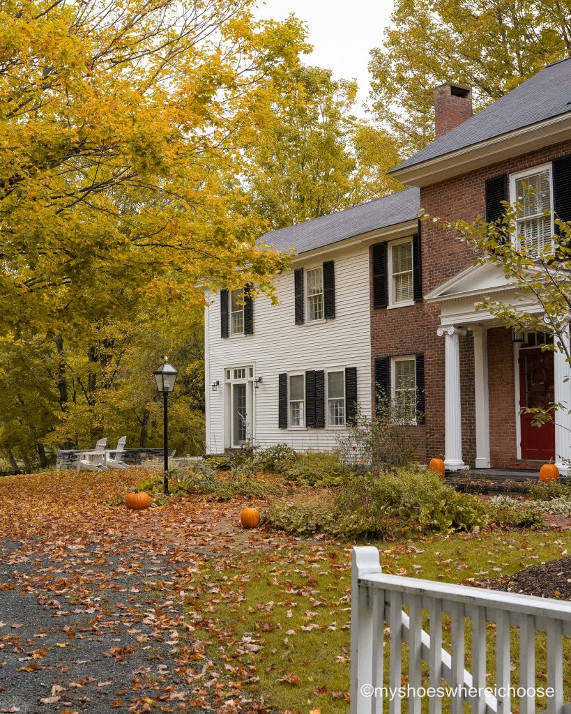 Walking along Woodstock during Fall