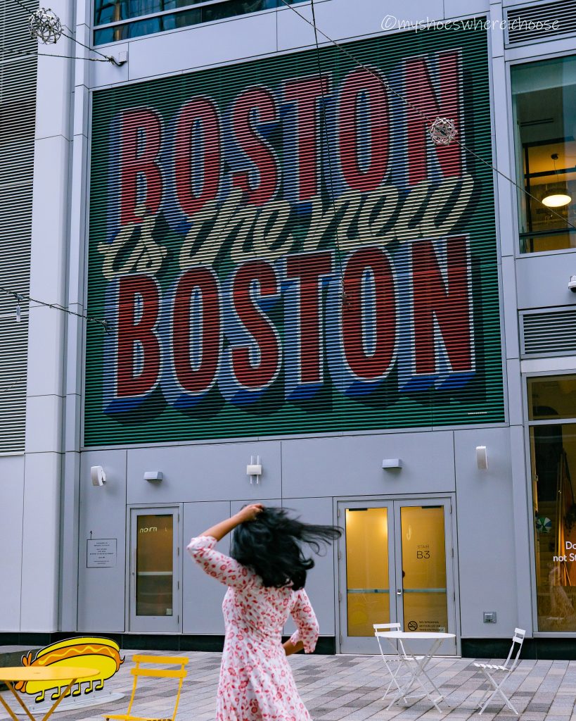 Boston is the new Boston mural at seaport district