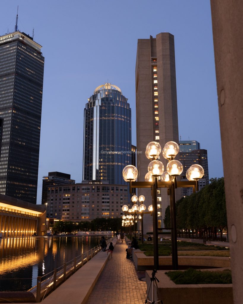 Boston skyline view from Christian Science Center