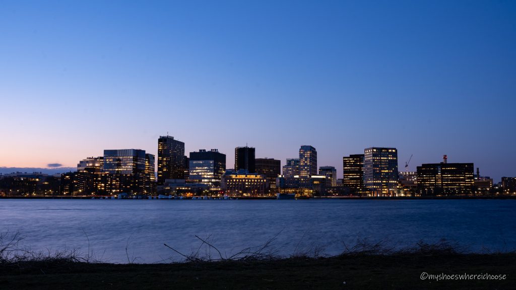 Cambridge skyline view from Charles River Esplanade