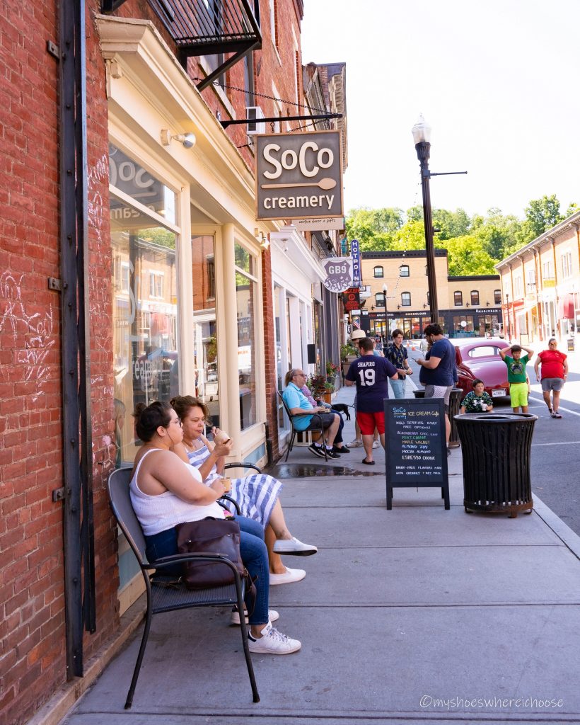 Berkshires in summer - ice cream at soco creamery