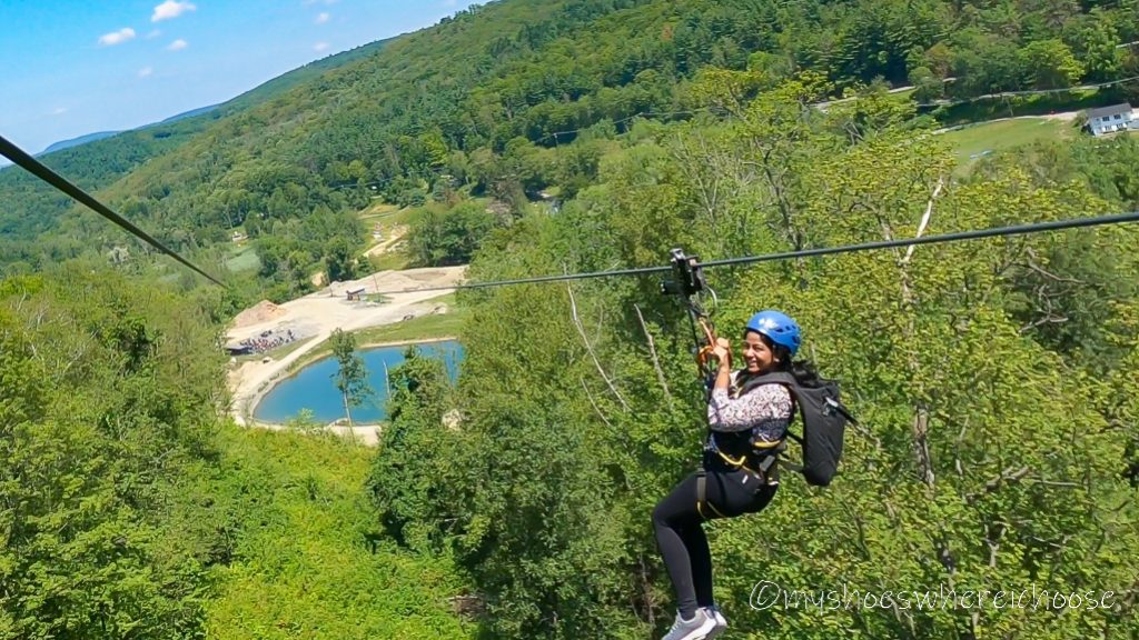 Berkshires in summer: adventure zipline activity