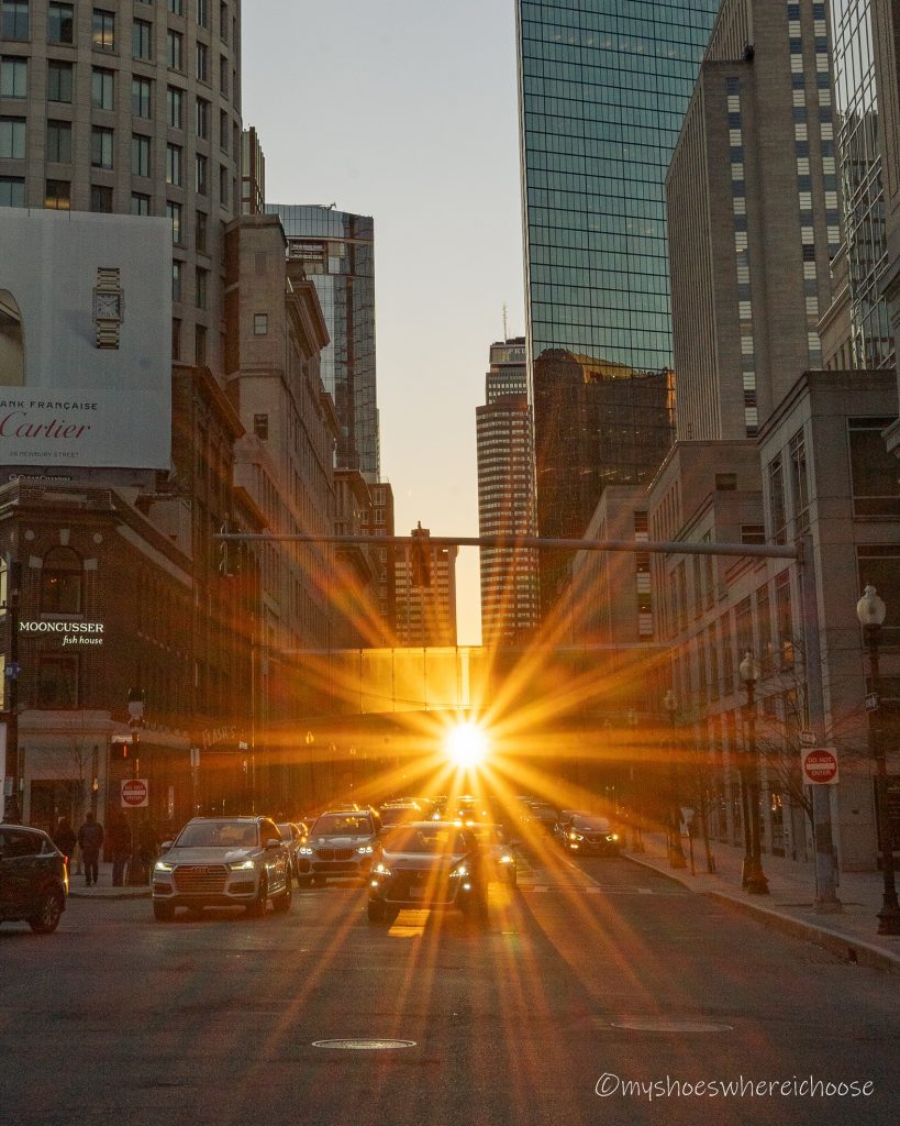 Sunstar effect at Stuart and Arlington street intersection